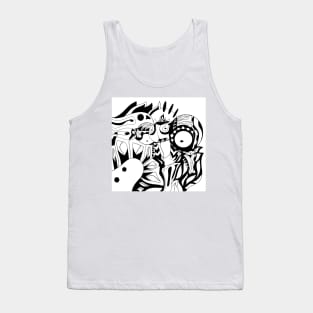 black samurai alien robot ecopop Tank Top